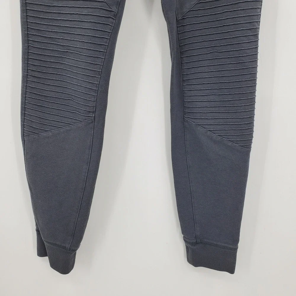 Alo Yoga Women Urban Moto Sweatpants Gray Joggers Small Biker Athletic Lounge